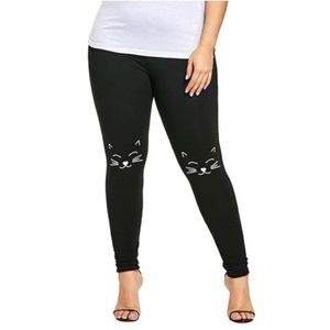 Black Cat Knee Leggings size XL